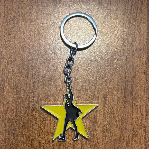 Other - Hamilton Yellow Star Keychain with Silhouette